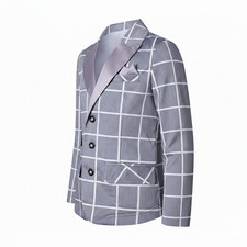 Boys Plaid Blazer Jacket Smart