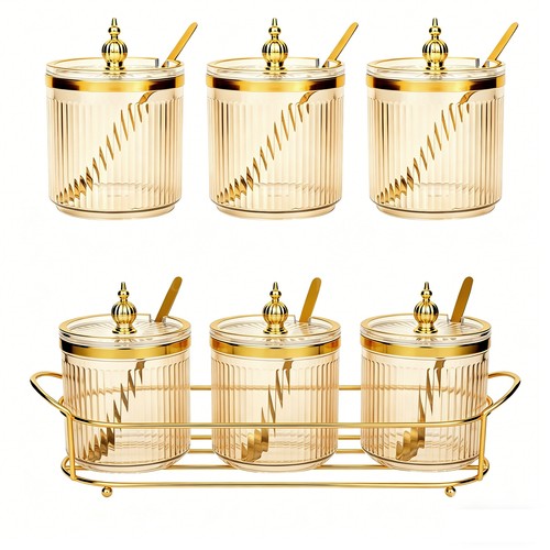 3pcs clear pet - pet, jars