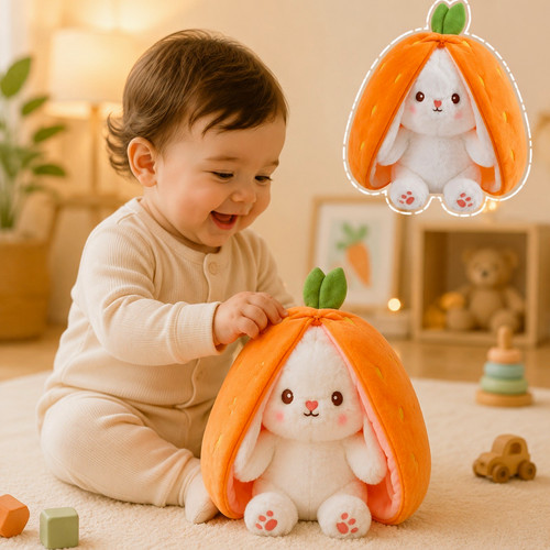 Carrot bunny plush stuffed - plush,