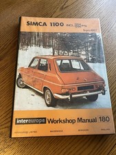 Simca 1100 Workshop Manual -