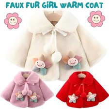 NEW GIRLS FAUX FUR BABY FLOWER
