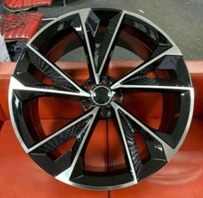 4 X 18" RS7 STYLE ALLOY WHEELS BLACK/POL TO FIT AUDI A4 A6 TT
