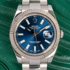 Rolex Datejust II 41mm 116334 Blue Dial August 2015