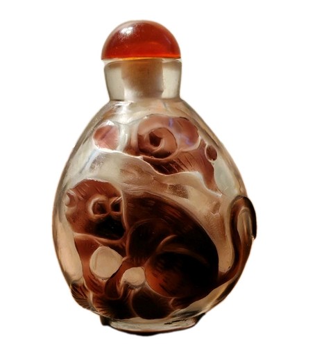 Chinese snuff bottle purple - bottle,