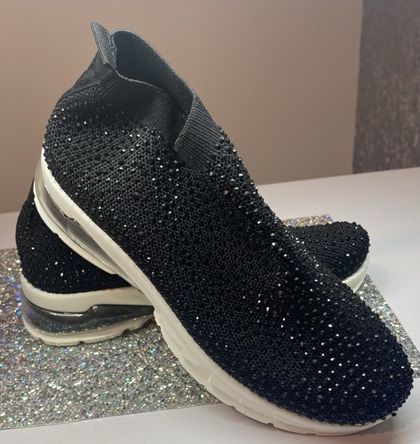Mode pelle black trainer - in,