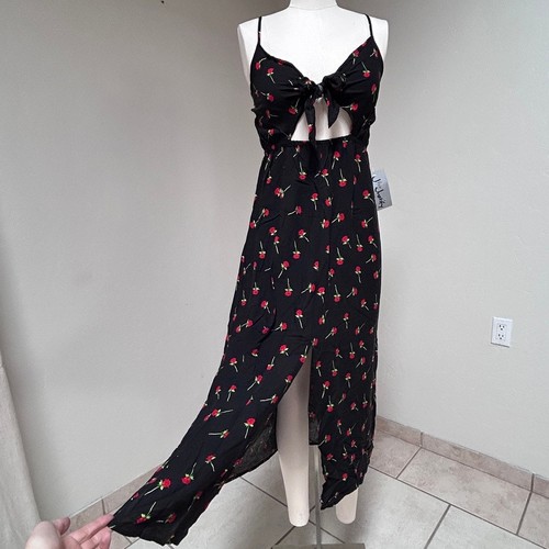 Whimsigoth rose print dress - rose,