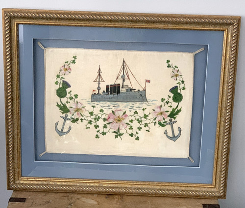 Ww1 silk painting - ww1, navy