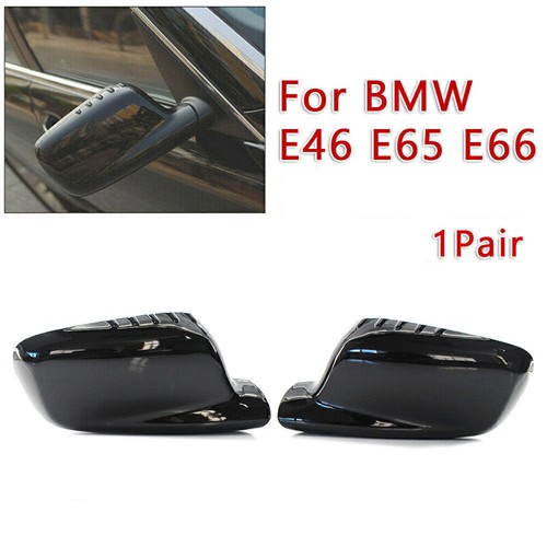 Pair gloss black mirror cover - mirror,