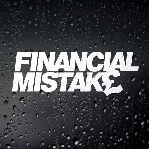 Financial mistake car sticker - financial,
