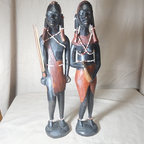 African tribal wood carved - wood, man