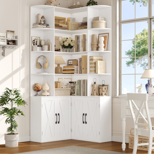 Corner bookcase with - bookcase, 4
