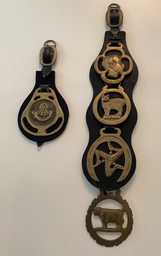 Horse brasses leather - brasses, on