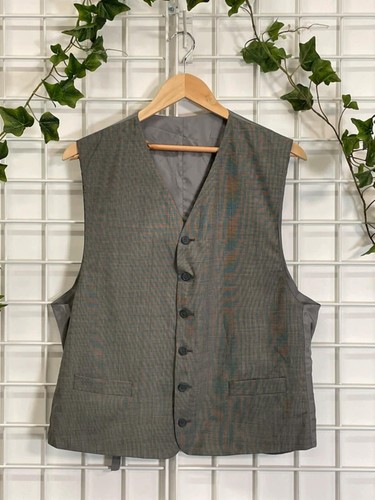 Mens vintage grey waistcoat - mens,