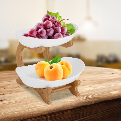 Tier stacked fruit tray - 2-tier,