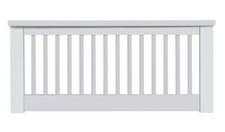 Aubrey Double Headboard White Stylish Bedroom Decor Accent