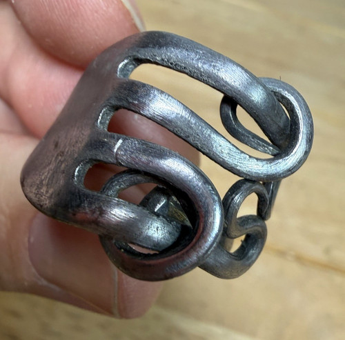 Handmade fork ring swirl - handmade,