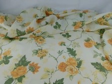 Vintage Nylon Fabric1950s 60s Yellow Flowers L150cm x W88cm Material Remnant