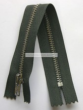 METAL TROUSER JEANS ZIP SILVER TEETH CLOSED ENDED  ( CHOICE OF COLOUR LENGTHS )