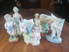 Antique German Figural Spill Vases X 5 