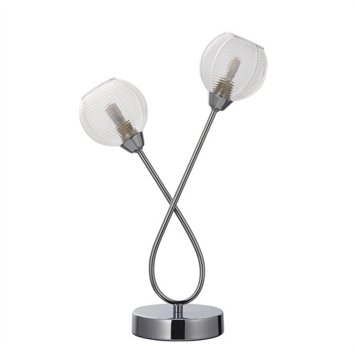 Modern chrome 38cm table lamp - table,
