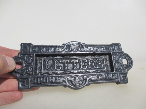 Victorian iron letterbox - iron,