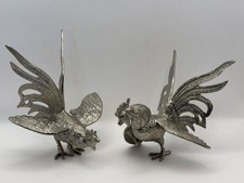 Vintage pair of silver metal