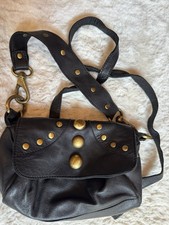Small Leather Studded Crossbody Bag Boho