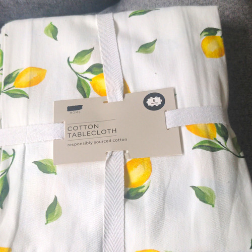 Cotton tablecloth lemon - m&s,