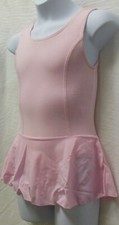 SANSHA 9509 GIRLS DANCE DRESS SKIRTED LEOTARD PINK TANK STYLE PRINCESS SEAMS