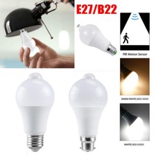 PIR Motion Sensor B22 E27 LED Lamp Bulb Globe Auto ON/OFF Energy Saving Light UK
