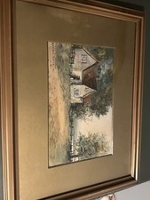 vintage watercolor painting of