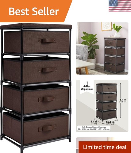 Elegant tier fabric drawer - elegant, 4-tier
