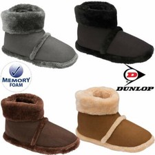 MENS SLIPPERS NEW ANKLE FLEECE WARM LINED NORDIC WINTER FUR BOOTS SHOES SIZE
