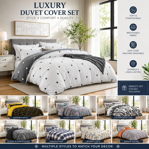 Luxury reversible duvet cover - luxury,