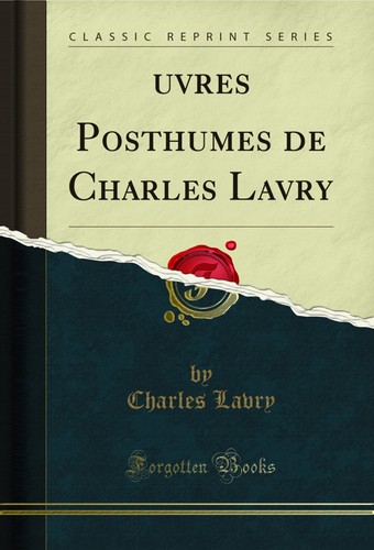 œuvres posthumes charles - de,