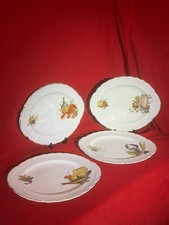 W H Grindley & Co Staffordshire Set of Four Seafood Fish Platters Vintage Plates