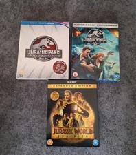 JURASSIC PARK BLU-RAY BUNDLE-1 TO 4 BOX SET+FALLEN KINGDOM +DOMINION SOME IN 3D.