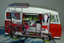 VW Camper Van Combi The Silver Crane Company Biscuit Tin Empty 31cm x 17cm app