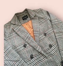 Womens Designer Fabio Lisandro Classic Double Breasted Coat Jacket Size 12 M/L