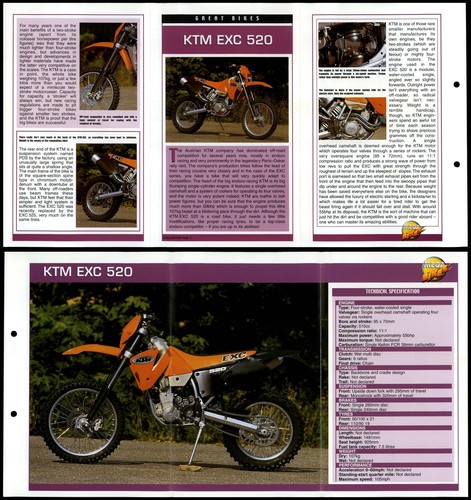 Ktm exc 520 - ktm, bikes