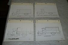 Four AEC LORRY BODY ORIGINAL OFFICIAL DRAWINGS ON PHOTOGRAPHIC PAPER 1920's