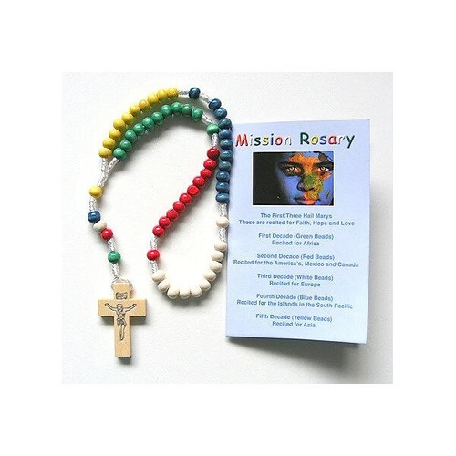 Mission rosary beads corded - rosary,