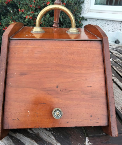 Victorian mahogany coal box