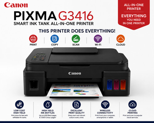 Canon pixma g3416 ink - g3416, a4