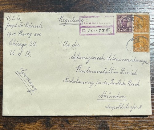1930 usa registered cover - cover, –