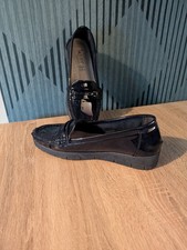 Navy Faux Patent Leather