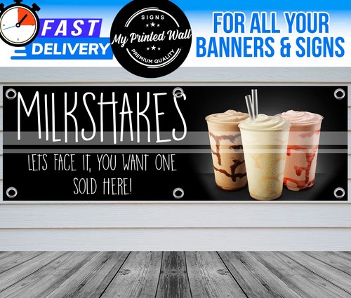 Milkshakes pvc banner - milkshakes,