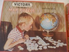 VINTAGE VICTORY PLYWOOD MAP