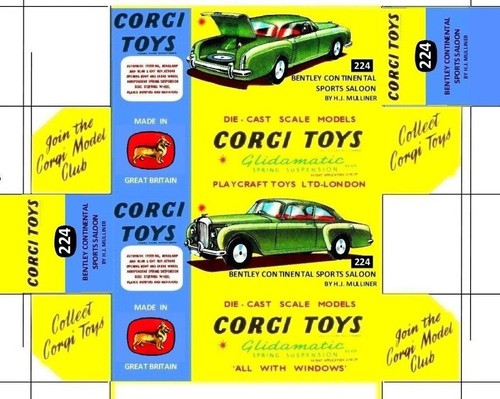Corgi 224 bentley continental - ,