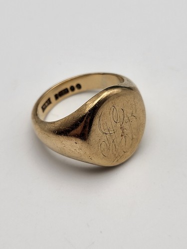 Heavy 9ct gold oval pinky - 9ct,